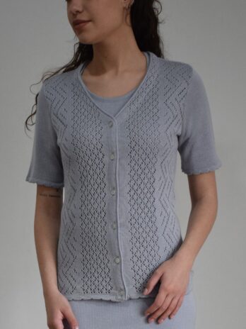 Ζακέτα βαμβακερή με κοντό μανίκι