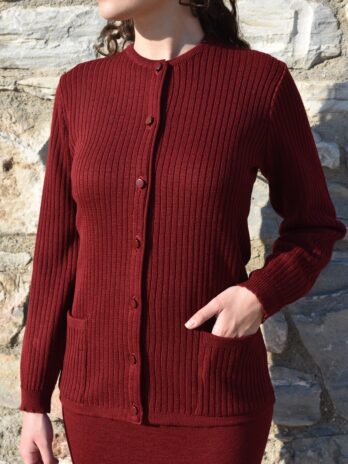 Ζακέτα μάλλινη κάθετη γραμμή