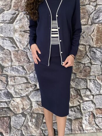 Ζακέτα βαμβακερή με μακρύ μανίκι και ρέλι