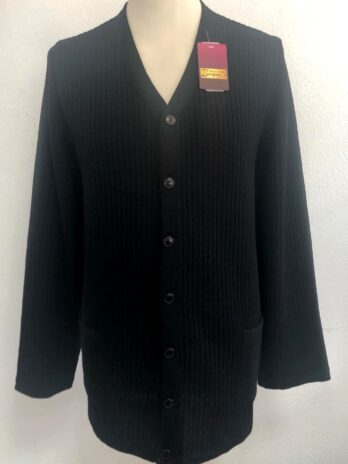 Ιερατική ζακέτα ανδρική κάθετη ρίγα μακριά